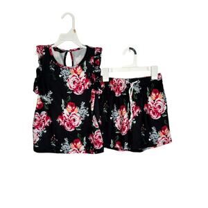 Dokotoo floral print shortie Pajamas girls' Size 8-9 years